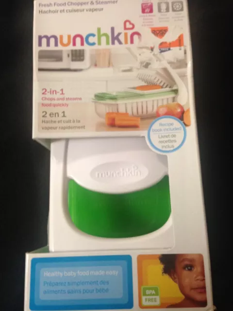 MUNCHKIN Baby Food Chopper Steamer 2 in 1 BPA Free