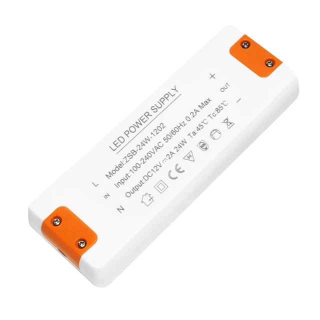 Alimentatore 12V 200W Trasformatore LED Driver 16.6A, Slim, AC 220V A DC 12V, Con Spina - Per Strisce LED, Lampade E Illuminazione