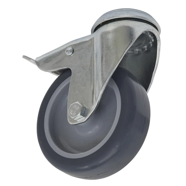 Sealey SCW275SBL Roulette Roue Trou de Boulon Pivot Avec Total Verrou Ø75mm