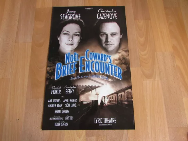 Jenny Seagrove & Chris Cazenove in Brief ENCOUNTER Original LYRIC Theatre Poster