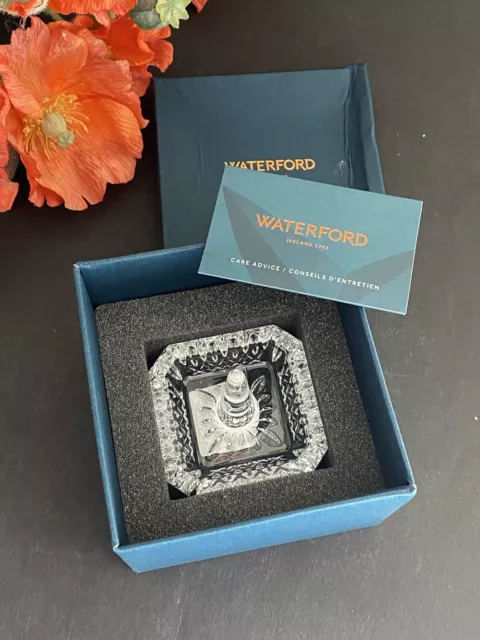 Waterford Crystal Lismore 7cm Square Ring Stand Holder Dish - Boxed & New