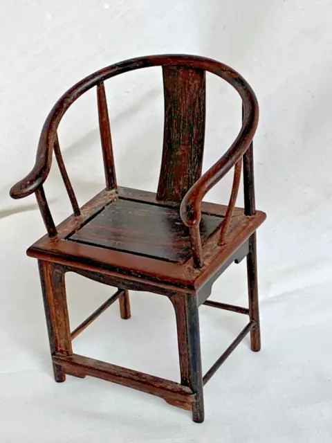 Antique Wooded Apprentice Piece. Dolls Chair