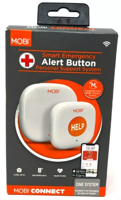 Mobi Smart Emergency Alert Button Personal Support System Sealed Mobi Connect