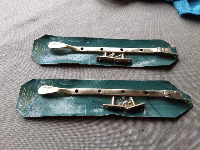 2 Brass Window Casement Latch Stay Arms 10" 26cm