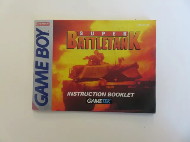Notice Mode D'emploi  Game Boy Super Battle Tank Fah