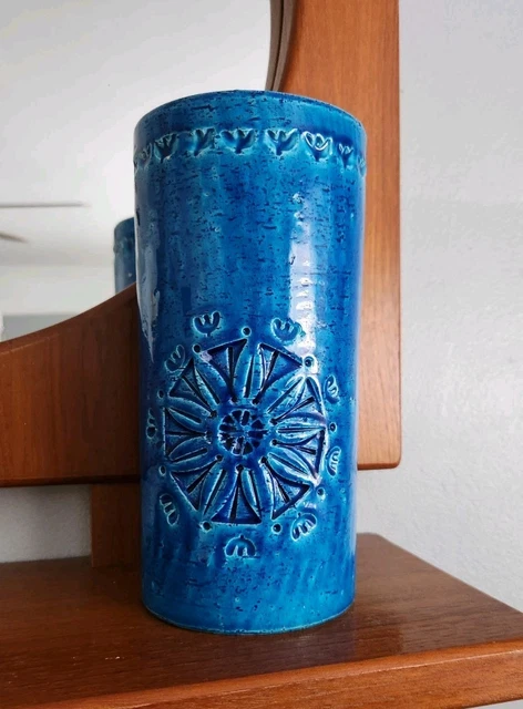 BITOSSI FLAVIA RIMINI Blue Flower Vase Large Handmade Itary