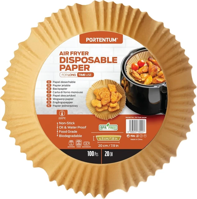 Carta da forno friggitrice ad aria calda 100 pezzi 16 cm