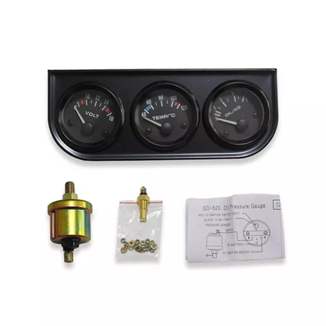 3In1 Auto Meter Kit Volt Oil Temp and Pressure Gsღ