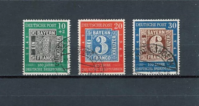 BRD - 100 Jahre deutsche Briefmarken 1949 kpl. - Mi-Nr. 113 bis 115 - gestempelt