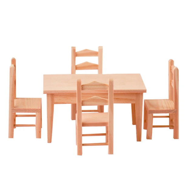 Juguete Infantil Mini Mesa Y Silla Juego Miniaturas Muebles Infantiles Adornos