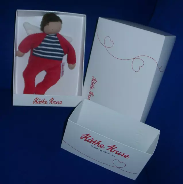 Käthe Kruse Lausbub Engel blau rot 0174210 NEU OVP