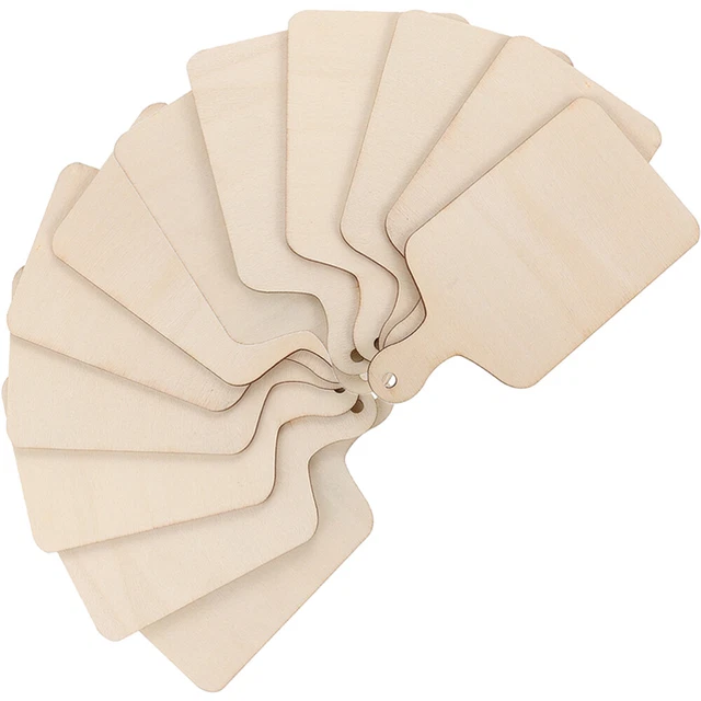 12 piezas tabla de cortar de madera para niños con decoración de pádel rústica