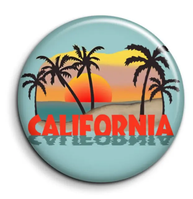 Culture USA Etats Unis California - Badge Epingle 38mm Button Pin