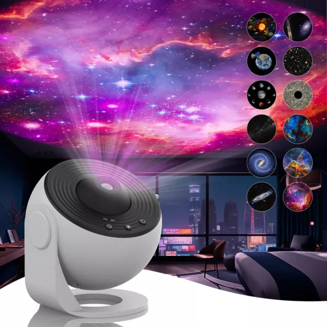 LED Galaxy Projector Starry Night Light Moon Star Sky Nebula Projection Lamp NEW