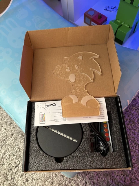 Lamp 3D Sonic Le Hérisson - Neuve Sous Emballage - Veilleuse Jeu Vidéo