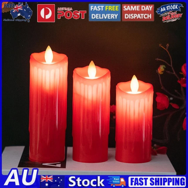 FLAMELESS DECOR CANDLES Light Auto Swing Realistic LED Lights Safety
