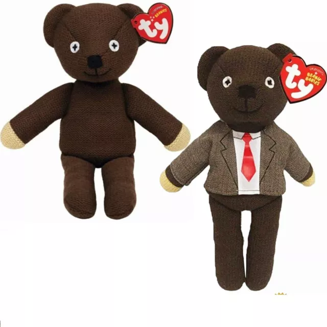 Mr Bean Teddy Bear Toys Cartoon Plush Beanie Novelty Kids Birthday Gifts