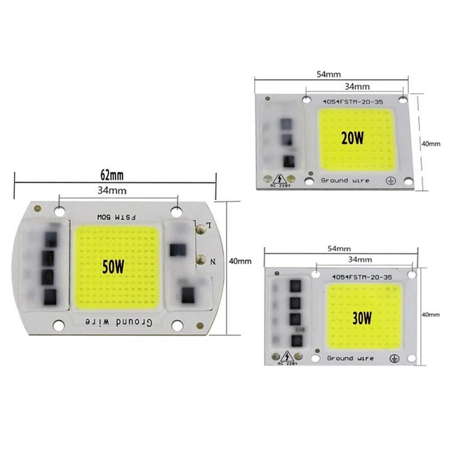 Puce projecteur DEL haute performance 20 W/30 W/50 W sortie lumière blanche fra