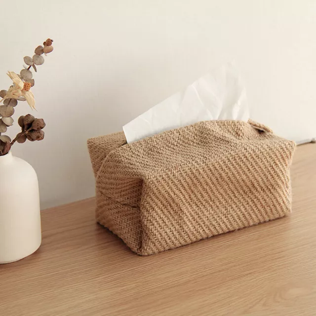 Nordic Cotton Linen Tissue Box Holder Car Tissue Holder Desk Table Napkin Holder