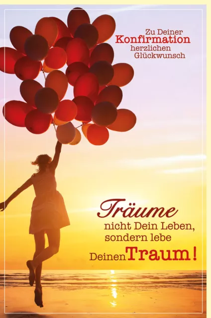 Konfirmationskarte Spruch Träume nicht dein Leben