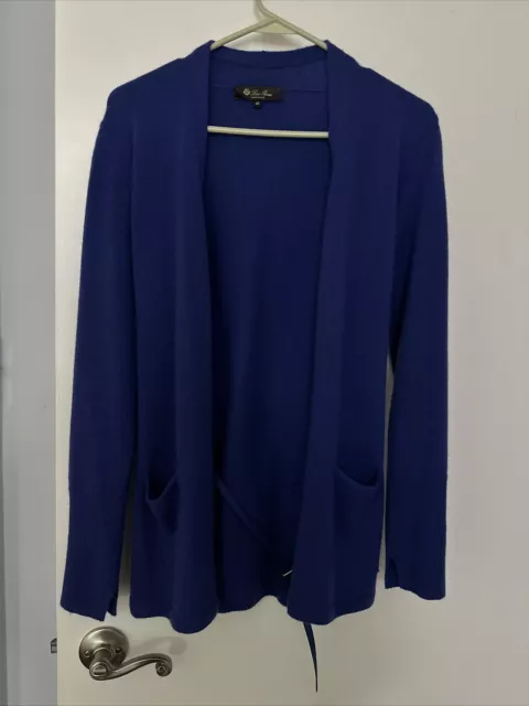 LORO PIANA ITALY Sz 40 Cardigan cashmere blue!! $299.00 - PicClick