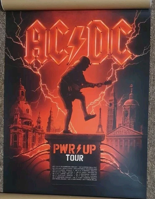 OFFICAL AC/DC PWR Up Tour 2024 Rare Limited Edition Poster New Uk / Eu
