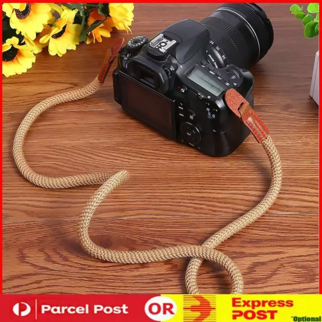 100cm Universal Camera Shoulder Strap Breathable Cotton Camera Belt (Camel)