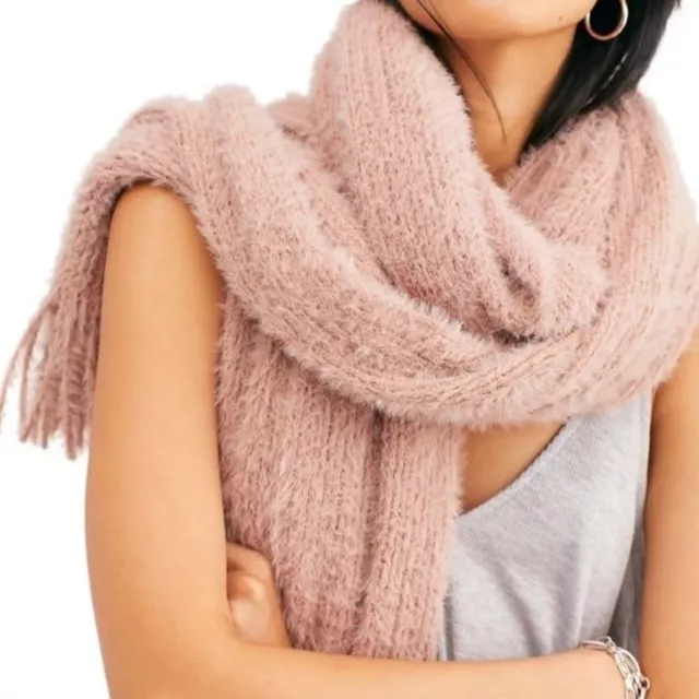 Free People Women's Whisper Fringe Blanket Scarf Biscotti