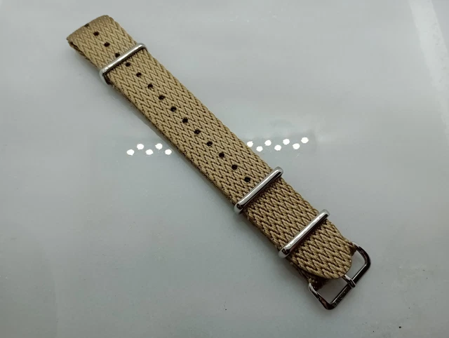 NEW GECKOTA ZULUDIVER 19mm Nylon Gold & Beige Divers Military Watch ...