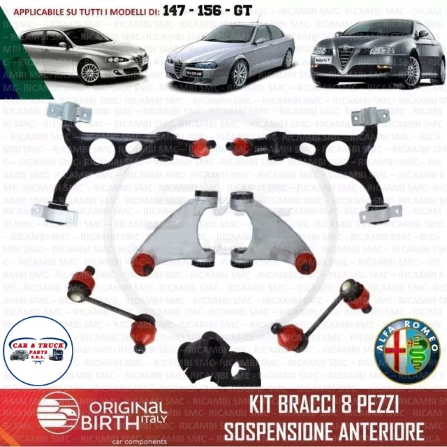 Kit Bracci Sospensione Anteriori Alfa Romeo 147 - 156 - Gt (8Pz. Original Birth)