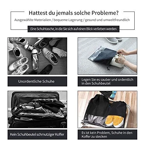 10 Stück Schuhe Tasche Vlies Reise Aufbewahrungsbeutel Kordelzug Staubbeutel 12