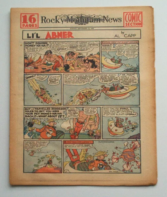 ➡ Tarzan in 16 Pages Comic Section Rocky Mountain News 10. Sep. 1950 Lubbers