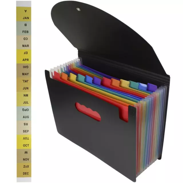 Fächermappe A4 Dokumentenmappe Datei Ordner Faechermappe Ziehharmonika-Fach DE