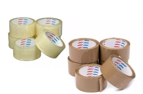 TAPE PARCEL / LOW NOISE PACKAGING - CELLOFIX BROWN / CLEAR - 48mm x 66m