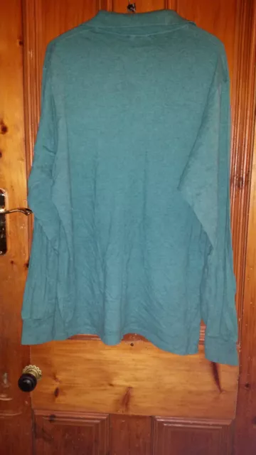 True Vintage Retro Mans Green Lacoste Long Sleeved Jumper / Top 46 Chest 2