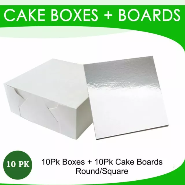 Cake Boxes Wedding Tall Display Box 26 Different Sizes + Cake Board AU STOCK