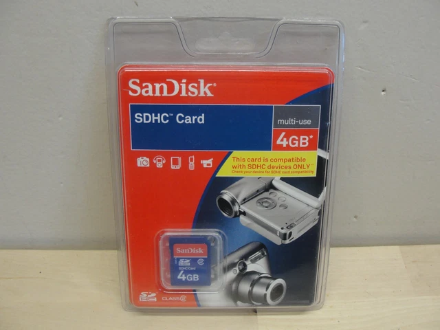 Nueva Cámara Sandisk Sdhc Tarjeta 4Gb