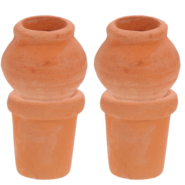 4PCS Miniaturpflanze Kindergarten Tiny Pflanztopf tragbarer Keramikpflanzer zum
