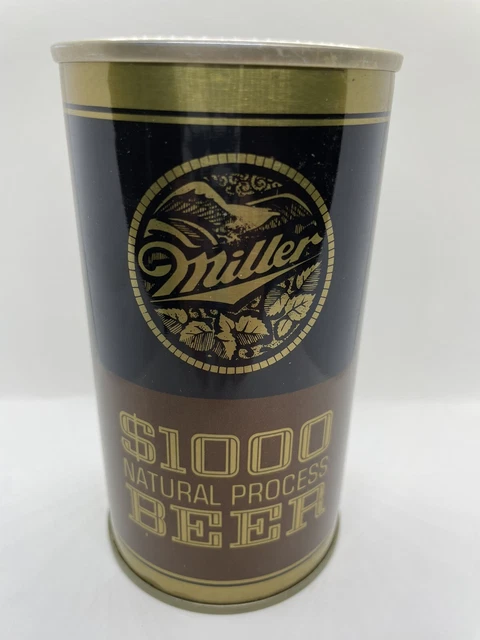 Miller $ 1,000 Natural Process Pull Tab Beer Can - 12 Fl. Oz. - Milwaukee, Wisc.