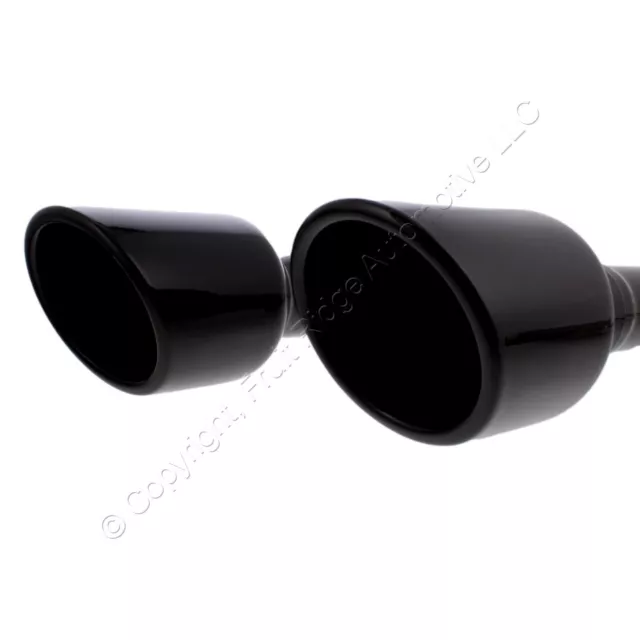 Pair High Gloss Black OEM Mopar 5.7L Exhaust Tailpipe Tips for 2019-24 Ram 1500 2