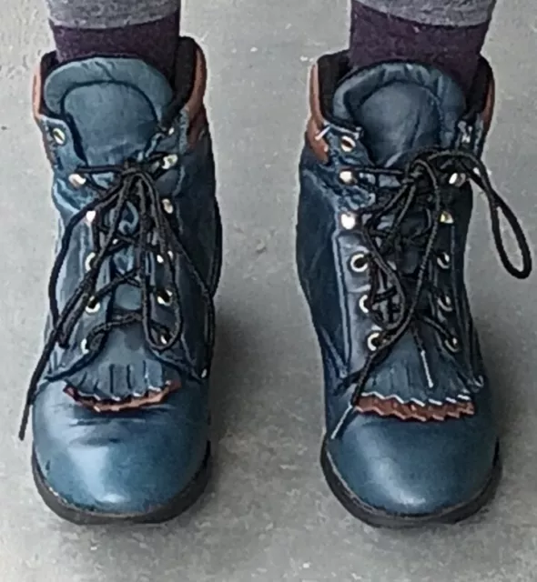 Botas de cuero con cordones vintage Laredo 8 M Roper para mujer