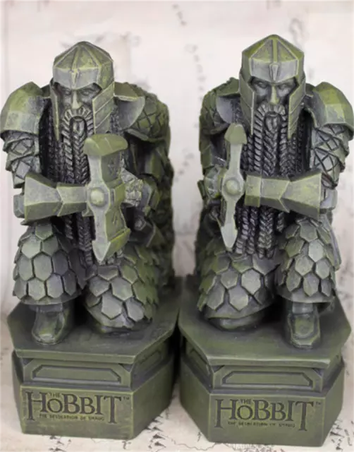 The Lonely Mountain Smaug Hobbit Lord of The Rings Dwarf Axe Version Bookends