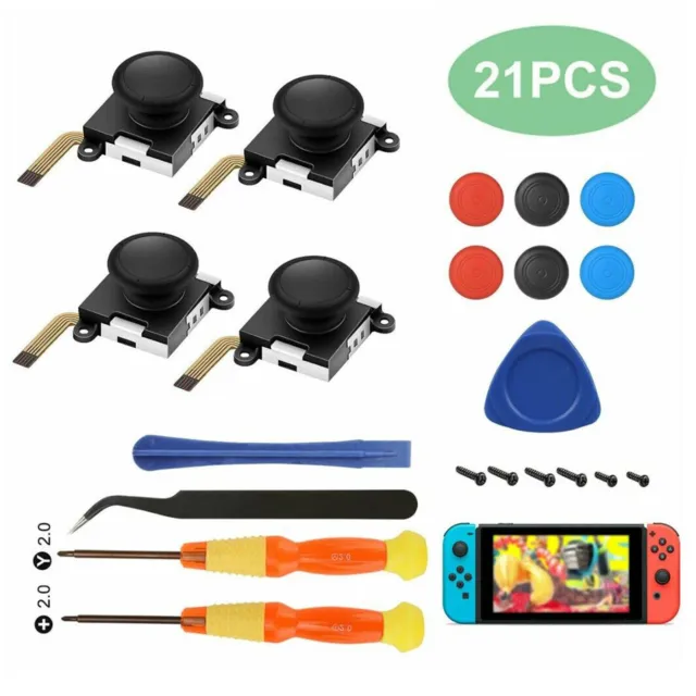 4-Pack Replacement 3D Analog Joystick Thumb Stick For Switch Repair Kit