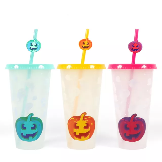 General Print Cups Halloween Plastic Cups Tumblers Cold Water Cups Smoothie