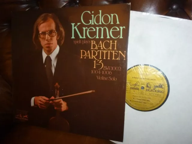 Bach Partiten 1-3 Violin Solo, Gidon Kremer, Eurodisc 27 258 KK Stereo LP 1975