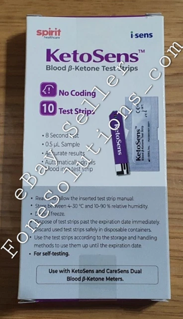KETOSENS isens strisce reattive chetoni nel sangue I sens da usare monitor CareSens Dual Pro