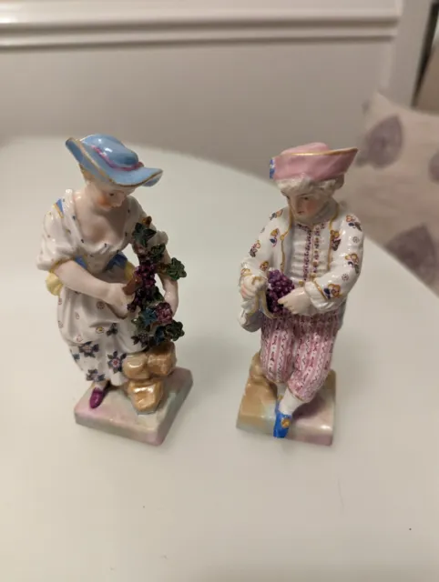 2 Porcelain china Intricate figurines