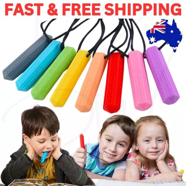 Sensory Kids Chew Chewy Necklace For Biting, Teething, Autism, ADHD & Fidgeting