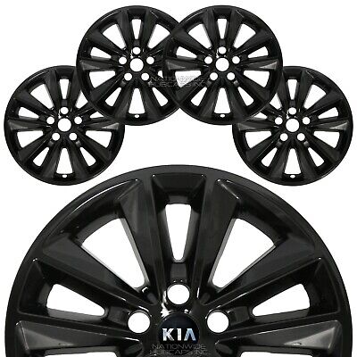 4 for Kia Sorento L LX 2019 2020 Black 17" Wheel Skins Hub Caps Alloy Rim Covers