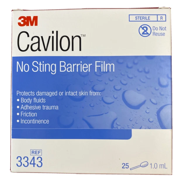 Aplicador de barrera cutánea 3M Cavilon sin picaduras 1 ml estéril 3343 25 quilates